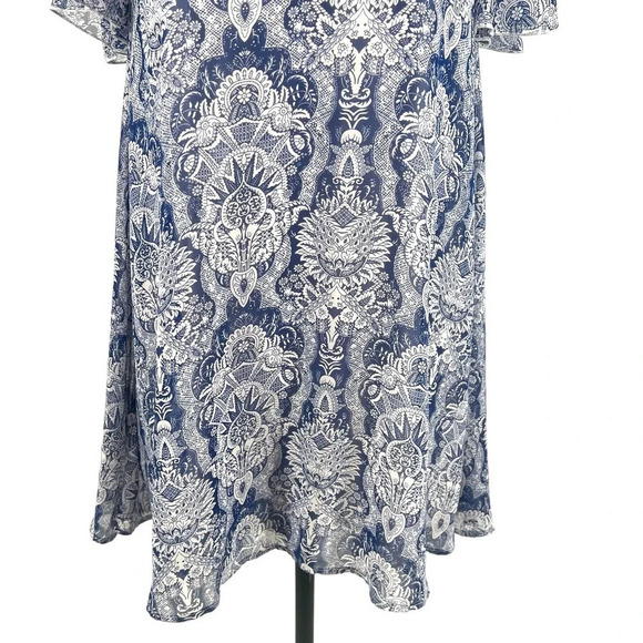 Show Me Your Mumu Kylie Babydoll Mini Dress‎ Teacup Blue White Size Small - Picture 5 of 10